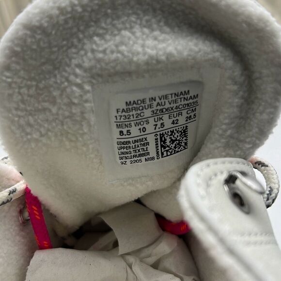 Converse Chuck Taylor Crafted Boot Hi Egret/Ivory/Pink 173212C M 8.5 | W 10- NWB - Picture 2 of 13